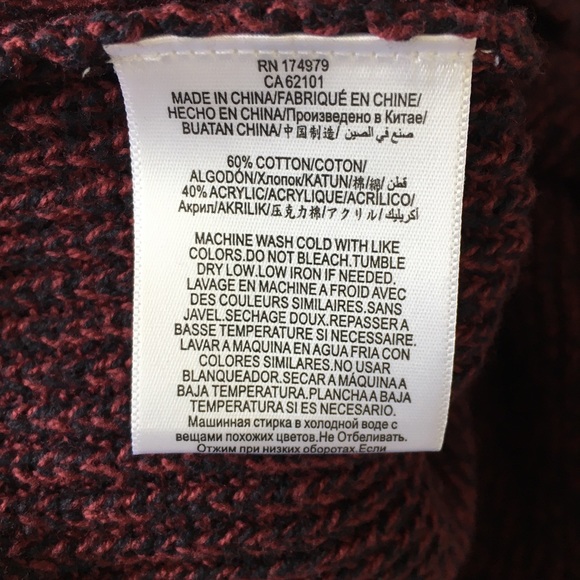 SOLD! BCBGMAXAZRIA V-Neck Burgundy Sweater, Size L - Picture 3 of 8